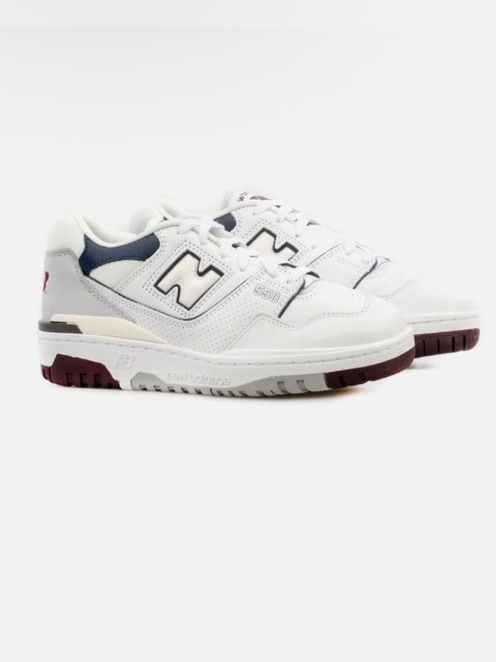 NEW BALANCE 550 Men’s Lifestyle Retro Sneaker In Maroon Navy Size 10 NO INSOLES